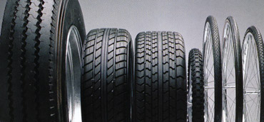Calcium carbonates are used in various rubber products including tires